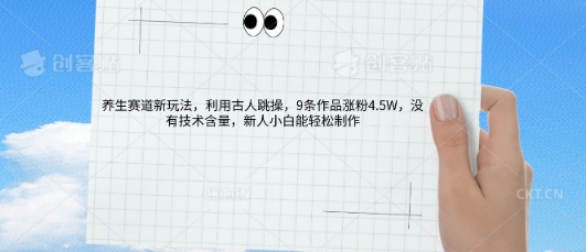 AI养生赛道新玩法,10条作品涨粉5.2W,操作简单,新人小白能轻松制作--优久轻创