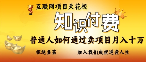 互联网项目天花板,知付付费项目,普通人如何通过卖项目月入十个,拒绝韭菜【揭秘】--优久轻创