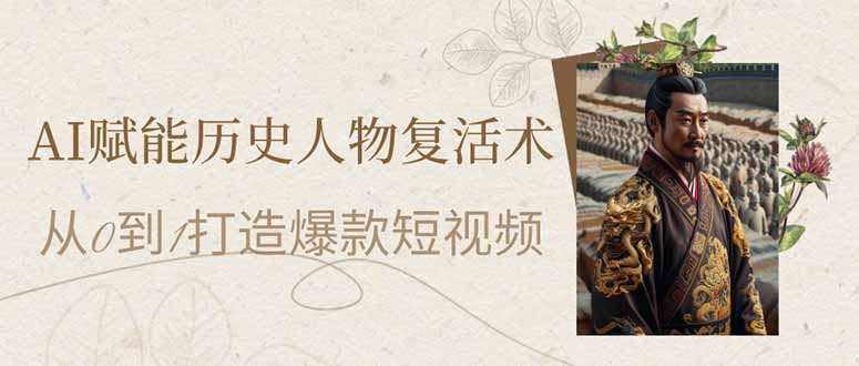（14311期）AI赋能历史人物复活术：从0到1打造爆款短视频--优久轻创