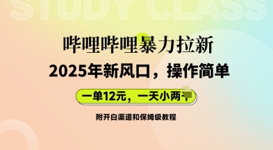 哔哩哔哩暴力拉新:2025年新风口,一单12元,一天数张(附开白渠道和保姆级教程)--优久轻创